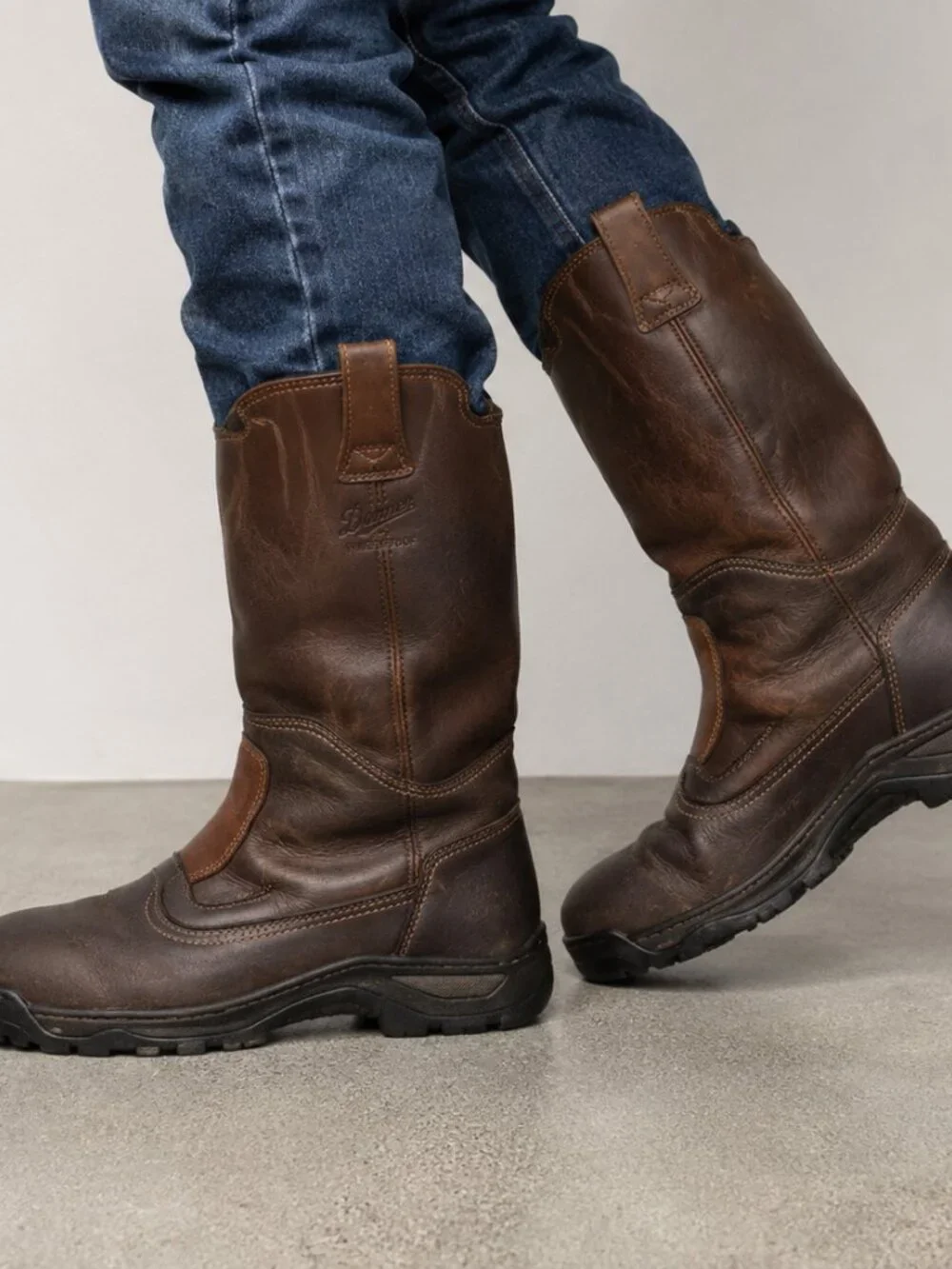 Danner Longhorn Wellington GTX Boots Men's 8.5 D Brown Leather Gore-Tex Pull On